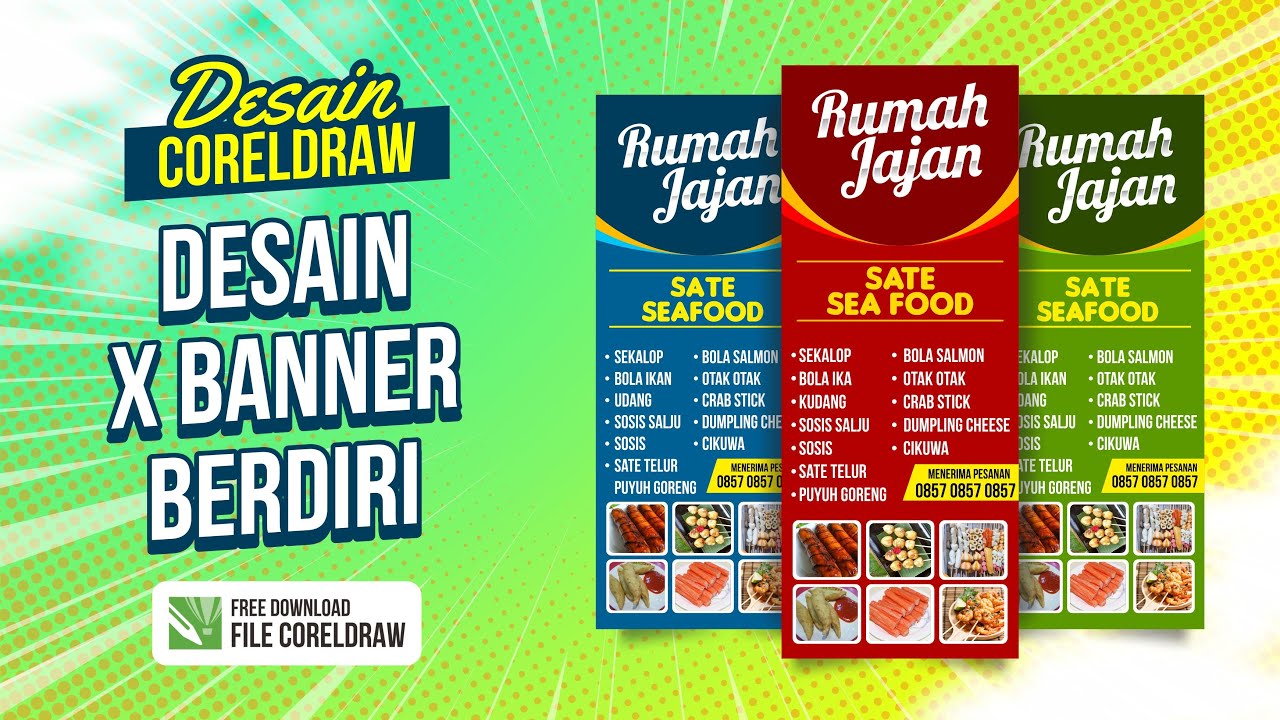 Belajar Desain Corel Draw x7 Cara Membuat Spanduk X banner berdiri