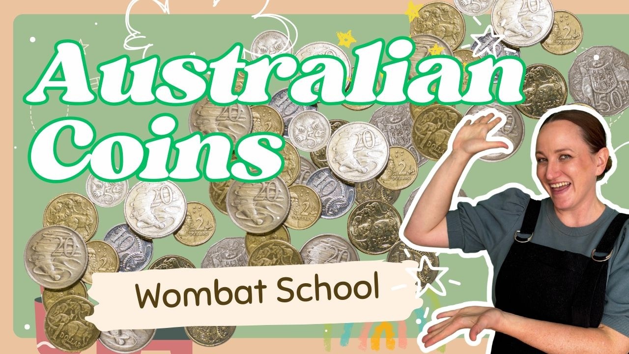 Learn Australian Coins for Kids | $2 $1 50c 20c 10c 5c | Australian Money Lesson | Wombat School