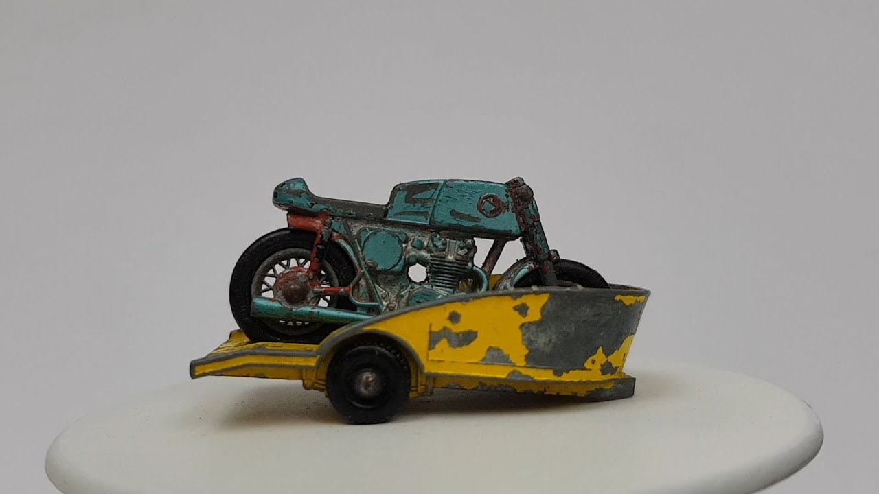 MATCHBOX Restoration No 38c Honda Motorcycle and Trailer 1967