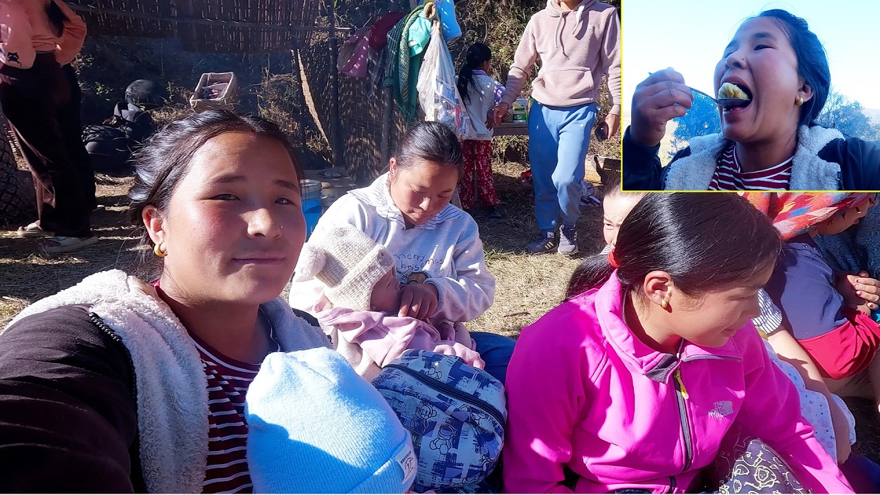 Jina Manjita & me enjoying in Village @pastorallifeofnepal