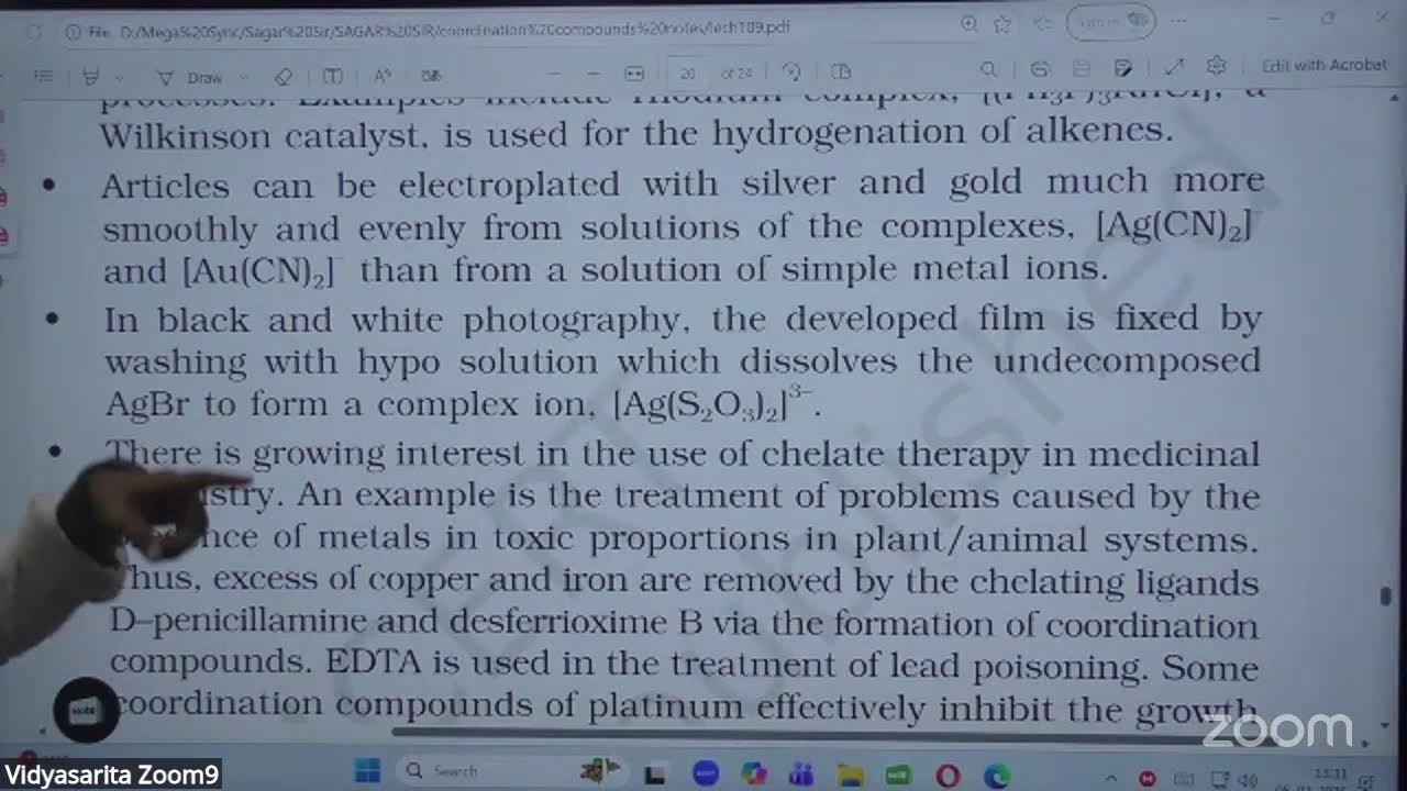 Coordination compounds L-13 | 05-02-25 | Sagar Sir | Chemistry11th B1 JEE |  VSA