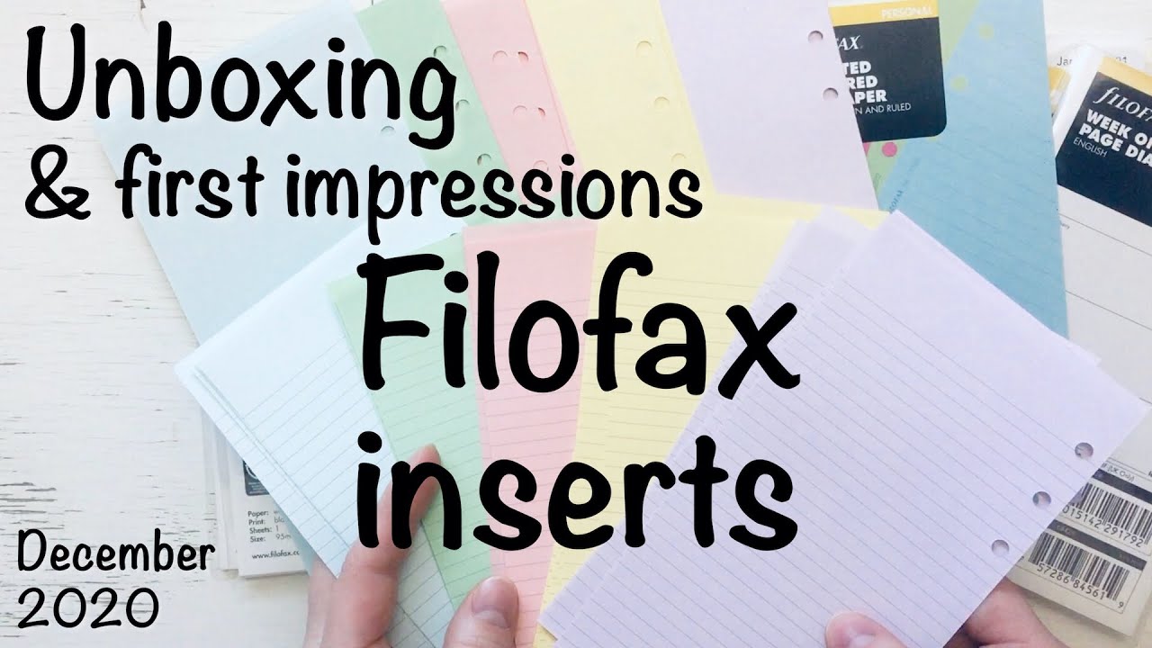 Filofax personal rings inserts unboxing & first impressions