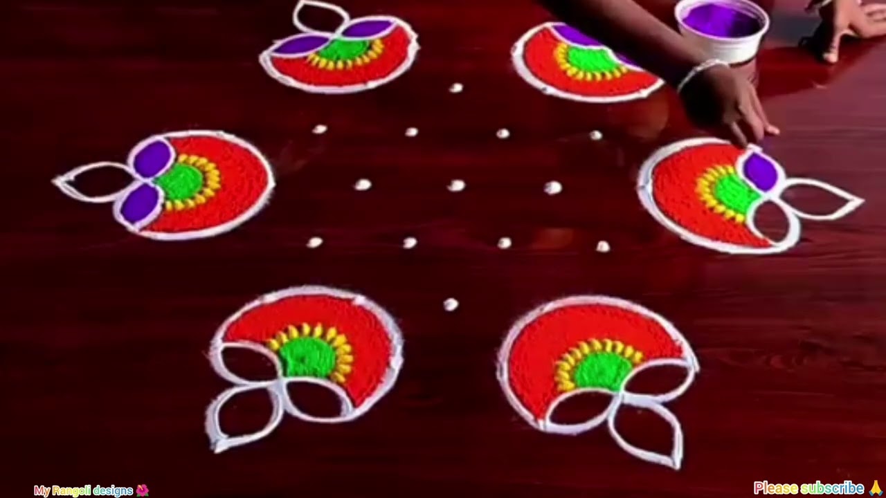 Simple template with colours small designs muggulu without dots simple kolam designs 