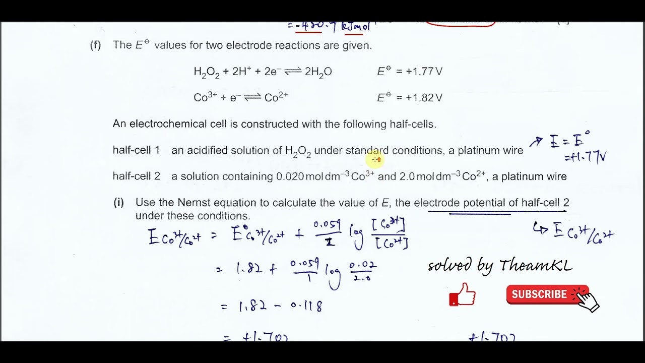 9701/41/O/N/23/Q3 Cambridge International A Level Chemistry 9701 October/November 2023 Paper 41 Q3