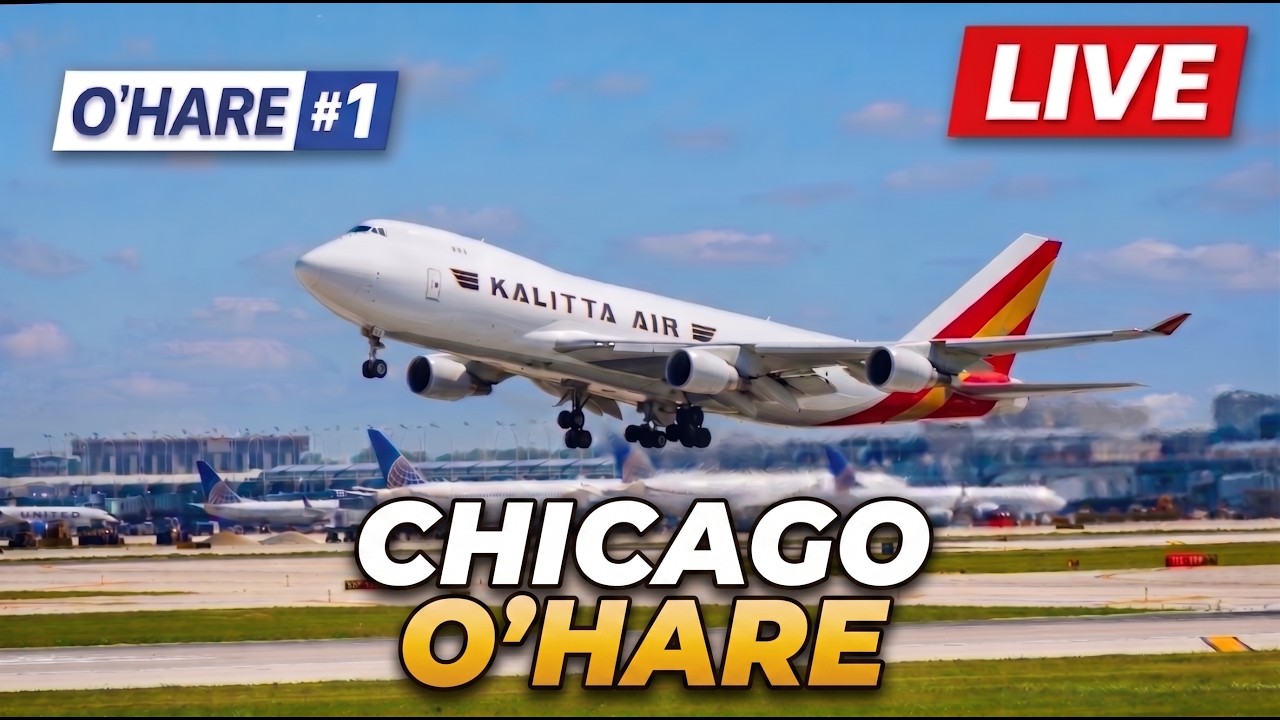 🔴 LIVE AIRPORT ✈️ Chicago O&rsquo;Hare | Live Plane Spotting & Real-Time Airport Traffic