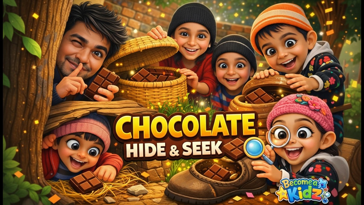 Chocolate Hide & Seek 🍫🔍 | Kids Fun Treasure Hunt Challenge |#becomeakidz