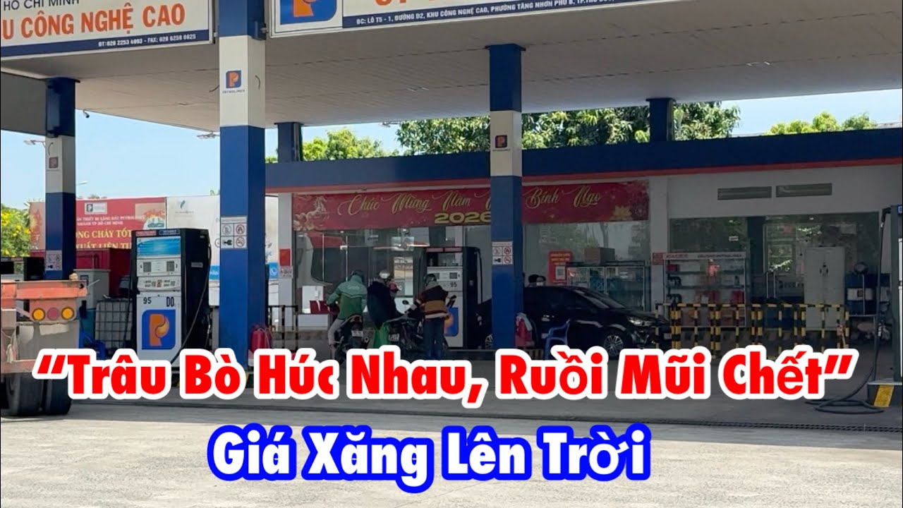 Đi Dĩ An, đổ xăng mắc quá.  “Cám ơn” TT Trump!
