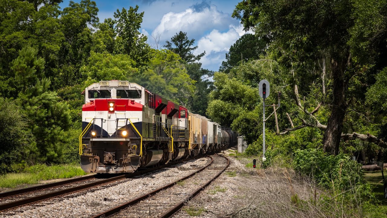 An Exchange of Trains at Lee: Florida Gulf & Atlantic Railroad! 06/18/25