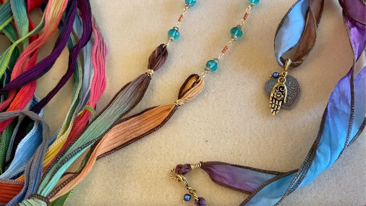 How to Finish Silk Ribbon Ends with Wire