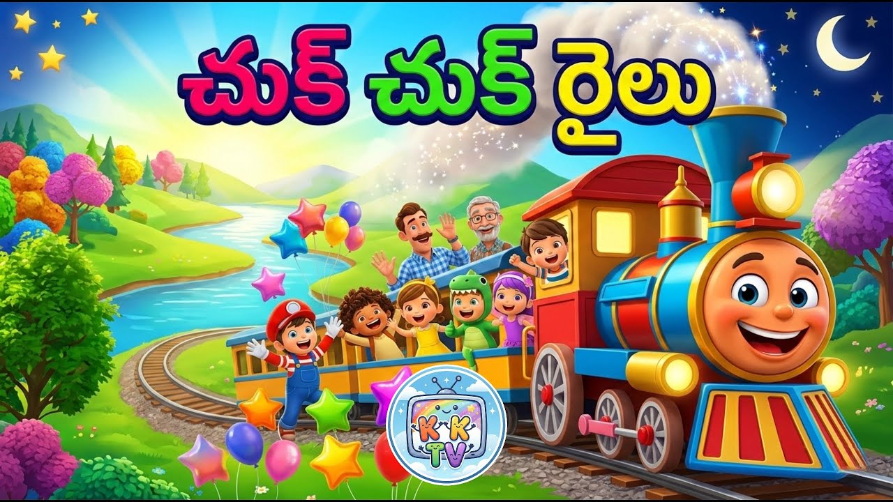 చుక్ చుక్ రైలు...#kids#kidsrhymes #telugurhymes#cartoon#trending #kidssong#funny#rhymes#subscribe
