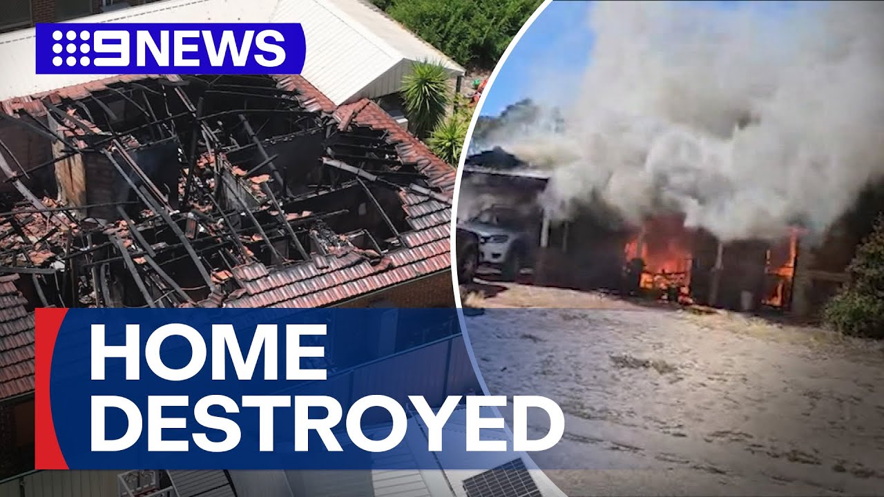 Home gutted by fire in Perth's north-east | 9 News Australia