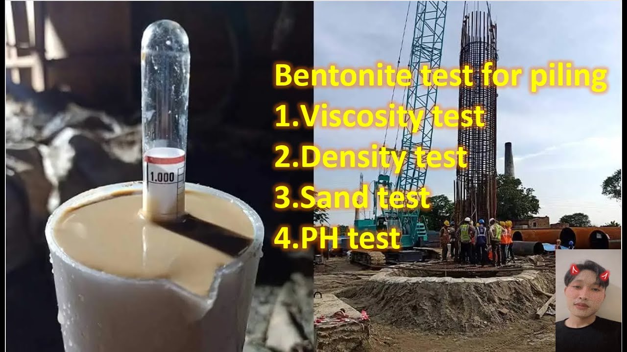 Bentonite test, Density test, viscosity test, PH test and sand test