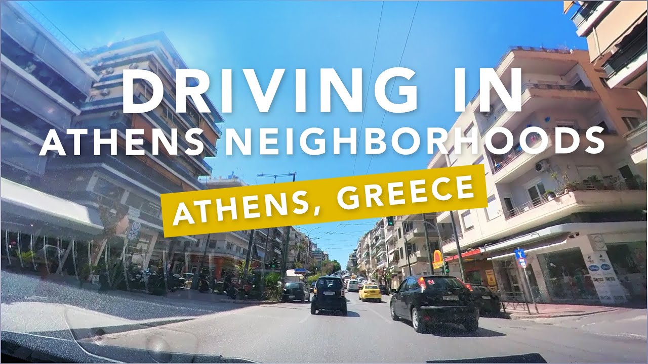 Driving through Athens neighborhoods - Pagrati, Vyronas, Imitos