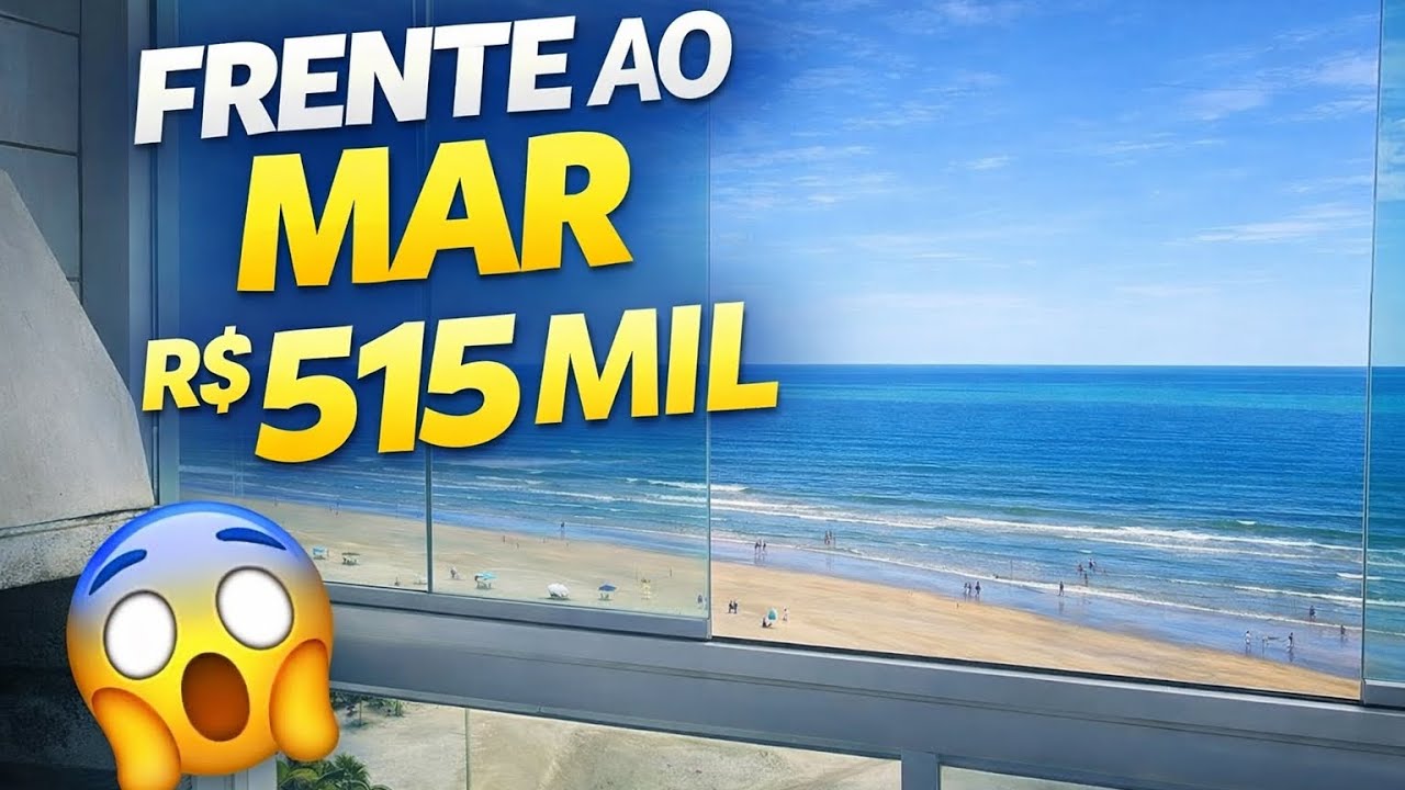 (180) APARTAMENTO FRENTE AO MAR POR R$515 MIL
