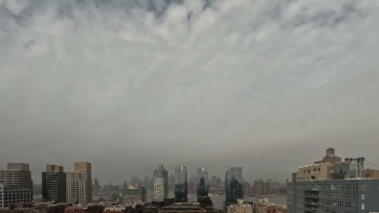 NYC Timelapse - Day to Night - Drizzle, Clouds & Sunset - April 5, 2026