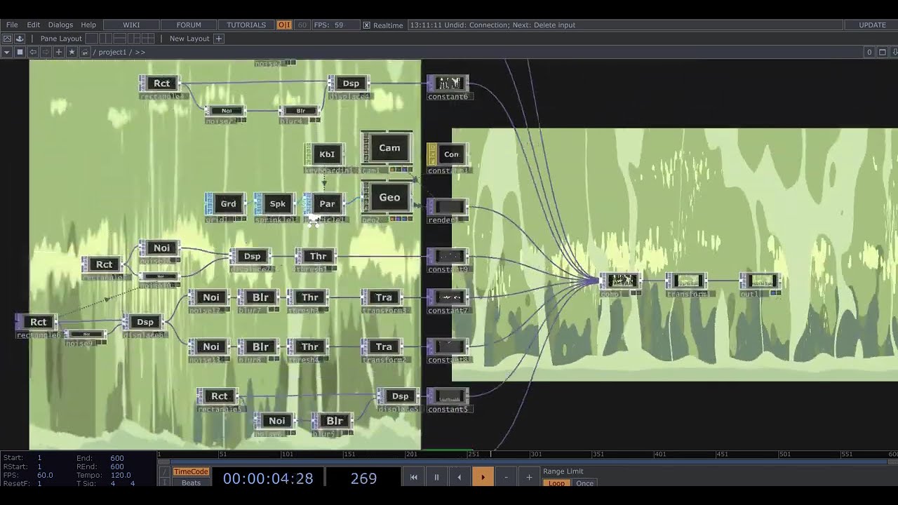 TouchDesigner - 宫崎骏画风的瀑布