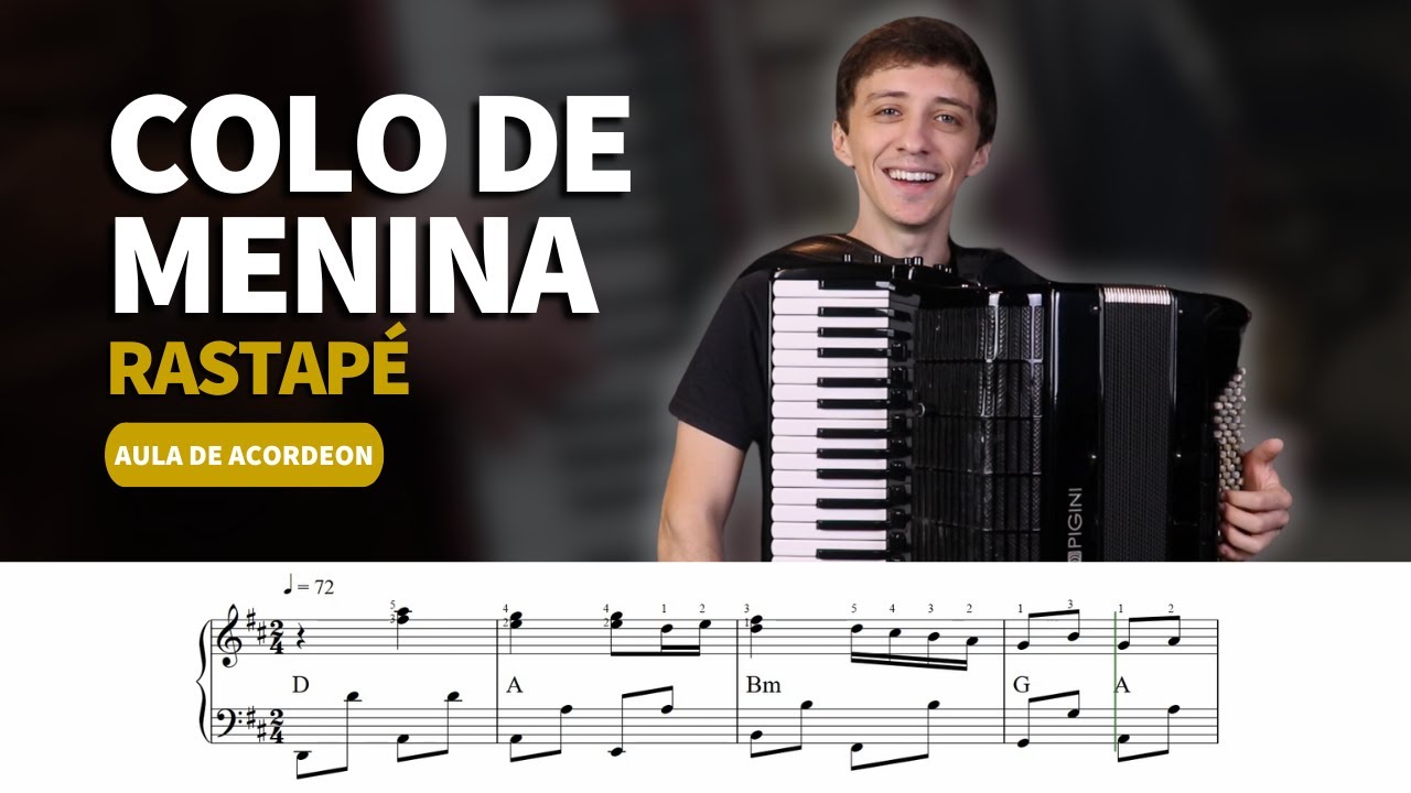 Como tocar Colo de Menina - Rastapé |  Aula de Acordeon para Intermediários
