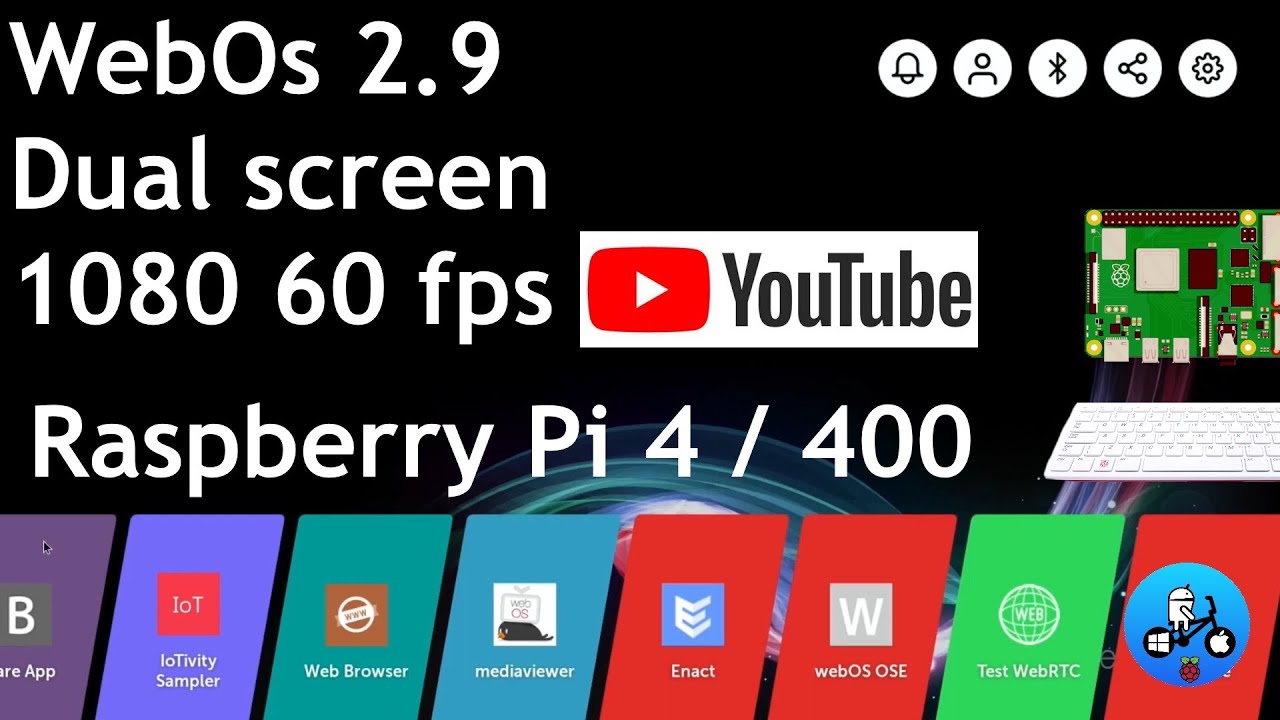WebOs 2.9 Raspberry Pi 4 / 400. A minimal OS with great Video performance.
