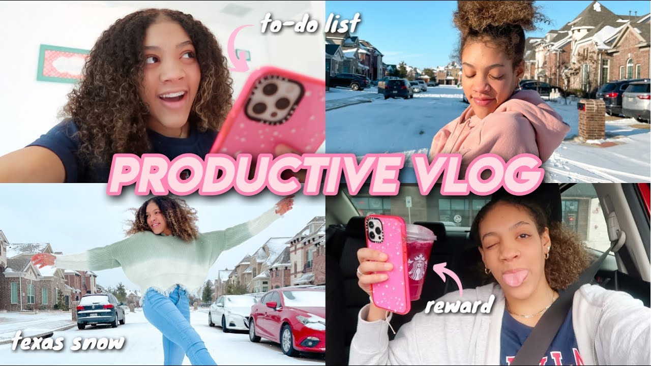 a productive online school day in my life *ft. crazy texas weather*