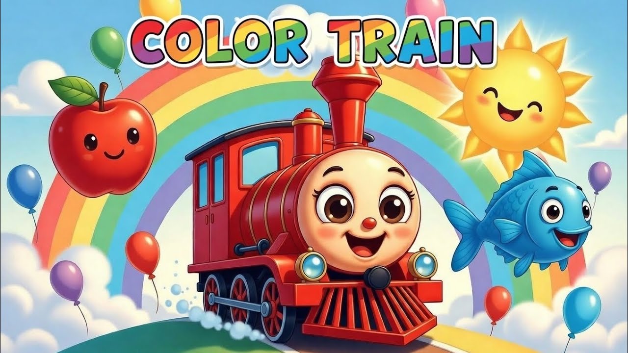 Color Train Song  | Learn Colors for Kids | Choo Choo Train Cartoon | Nursery rhyme in english 