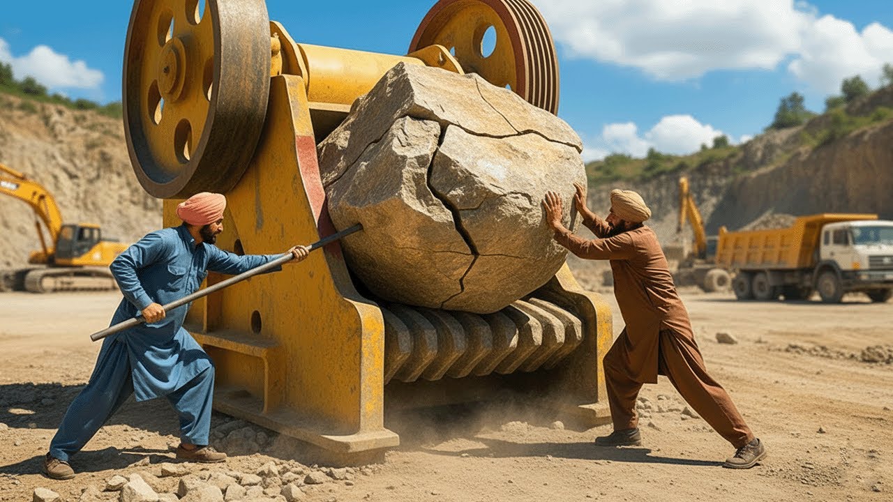 💪🔥“HEAVY DUTY MACHINES CRUSHING STONES INTO SAND! (CONSTRUCTION MATERIAL PRODUCTION EVER!)”