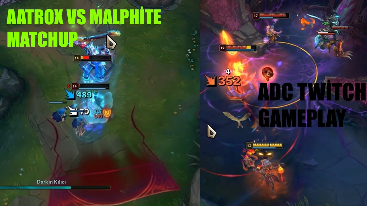 ⚔️ AATROX VS MALPHITE TOP LANE & 🐀 TWITCH ADC GAMEPLAY