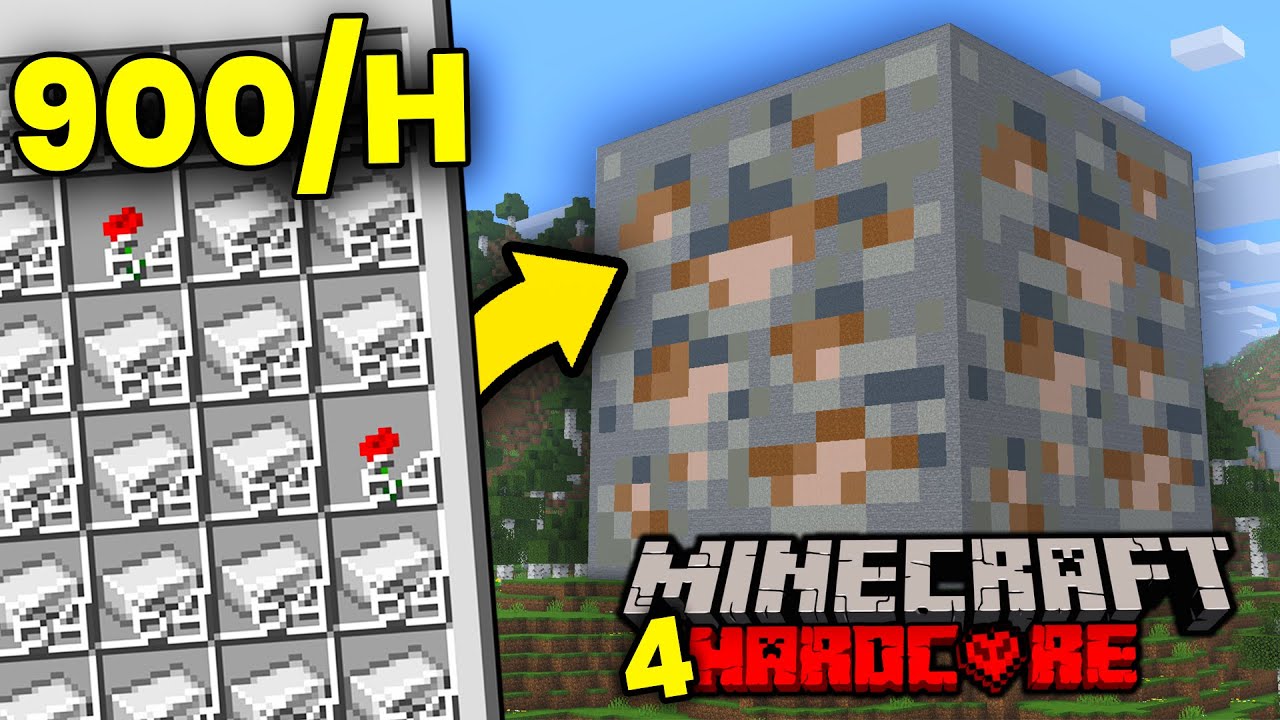 WYBUDOWAŁEM NAJLEPSZĄ FARMĘ ŻELAZA w MINECRAFT HARDCORE #4