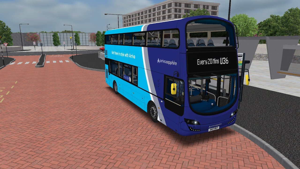 Omsi 2 VDL DB300 U36 to university drop off with kickdowns