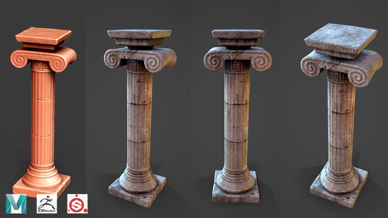 Maya 2020, Zbrush 2020, Substance Painter - Pillar