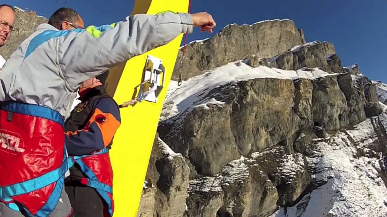 Gemmi Leukerbad Rettungsübung mit Heli