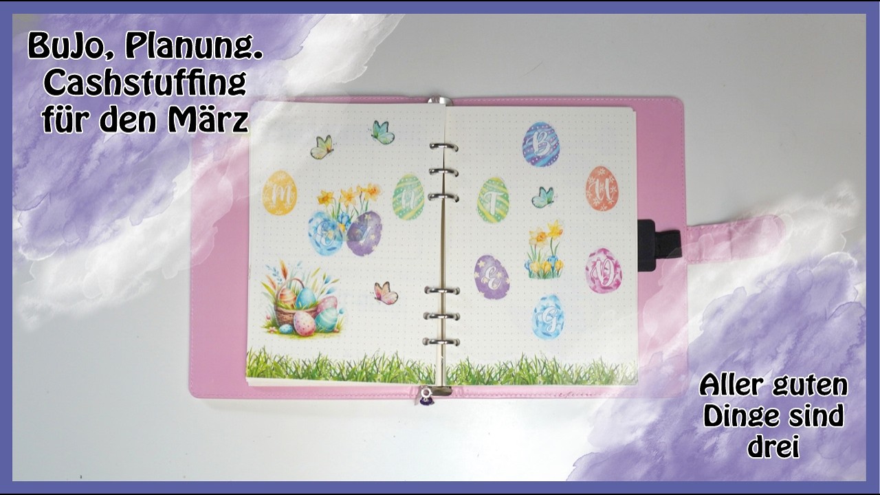 🖤💜 Bullet Journal, Planung, Cashstuffing für den März | Aller guten Dinge sind Drei 💜🖤