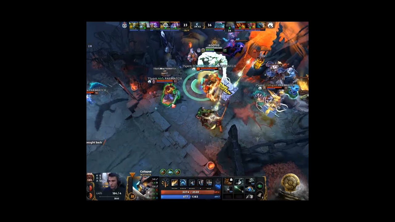 [Dota2] TI10 OG vs Team Spirit| insane horn toss skewer by collapse #shorts #dota2