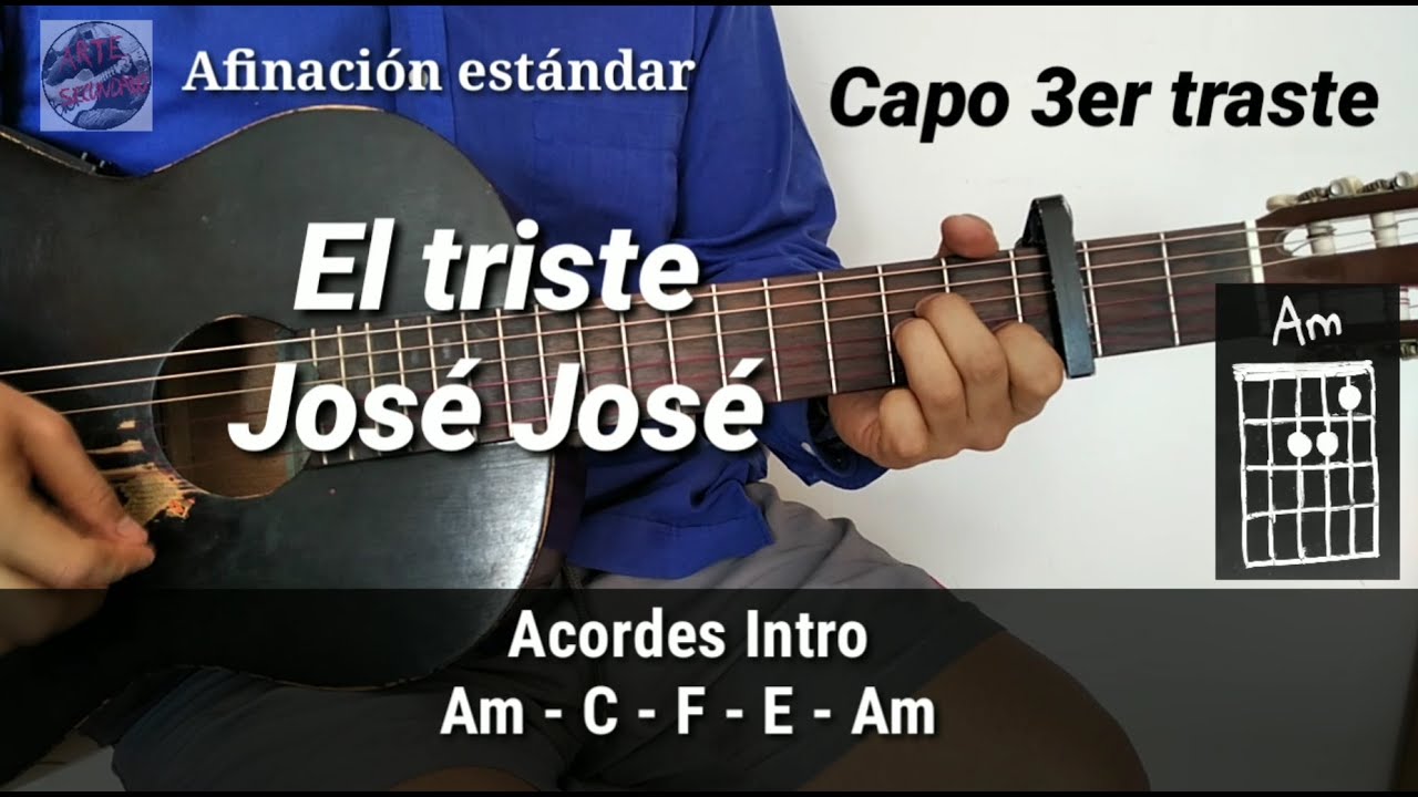 José José El triste cover (cómo tocar) acordes y letra