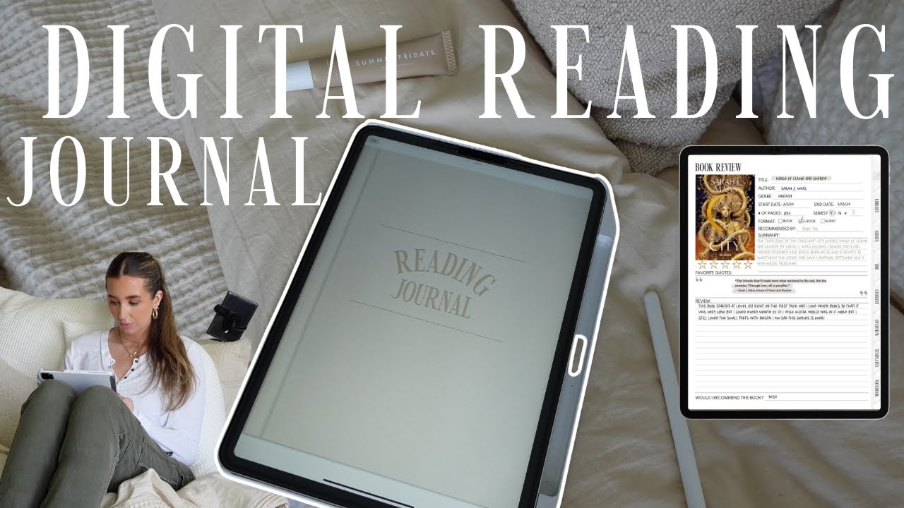 Digital Reading Journal | Set up on my iPad, Book Review, Reading Challenges, Digital Planner 📖✨