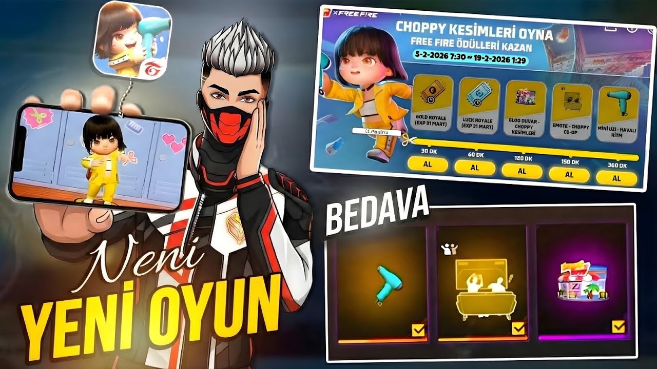 CHOPPY CUTS ETKİNLİĞİ ÜCRETSİZ ALMA ? 😱 | Free Fire x Choppy Cut Etkinliği