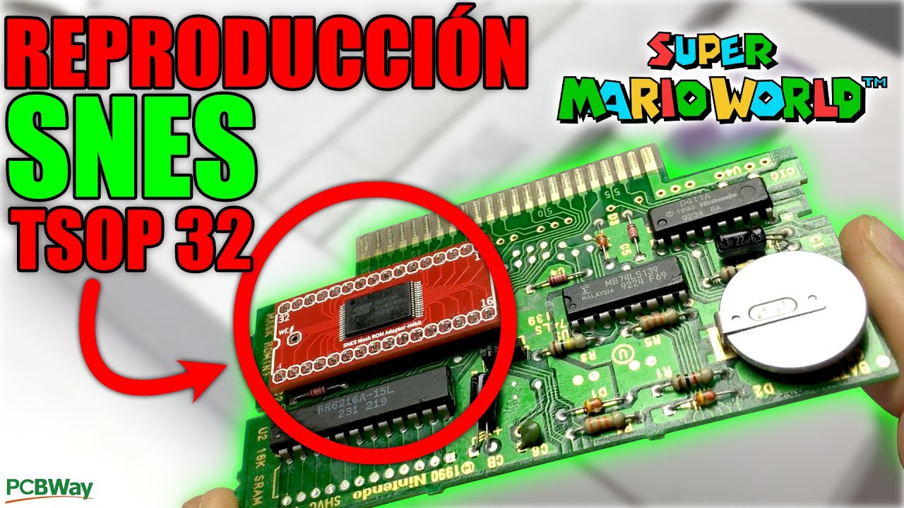 crear REPRODUCCION de SUPER MARIO WORLD con TSOP + ADAPDATOR,  PCBWAY
