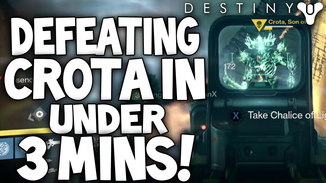 Destiny: Beating Crota In 3 Minutes - World Record? (No Cheeses Or Glitching - Fastest Ever?)