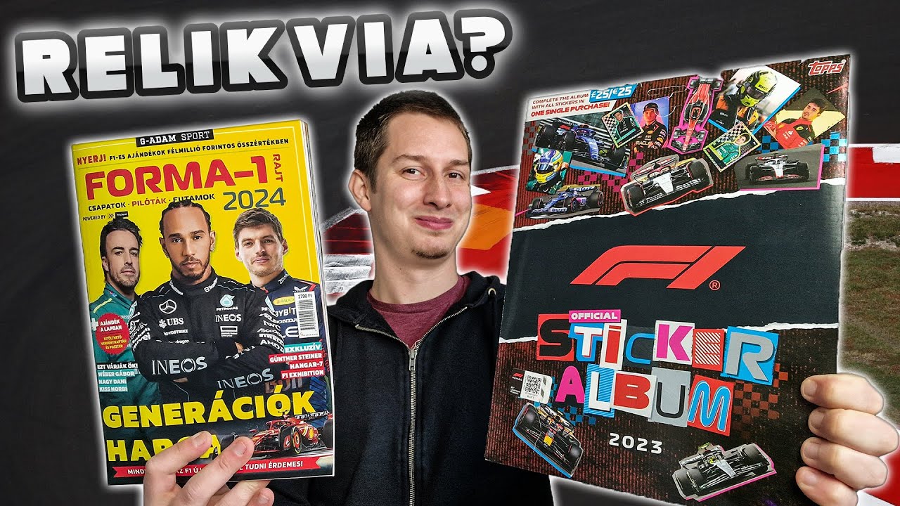 Topps F1 2023 Matricás Album + Relikvia Esély | Új Forma-1 2024 Magazin