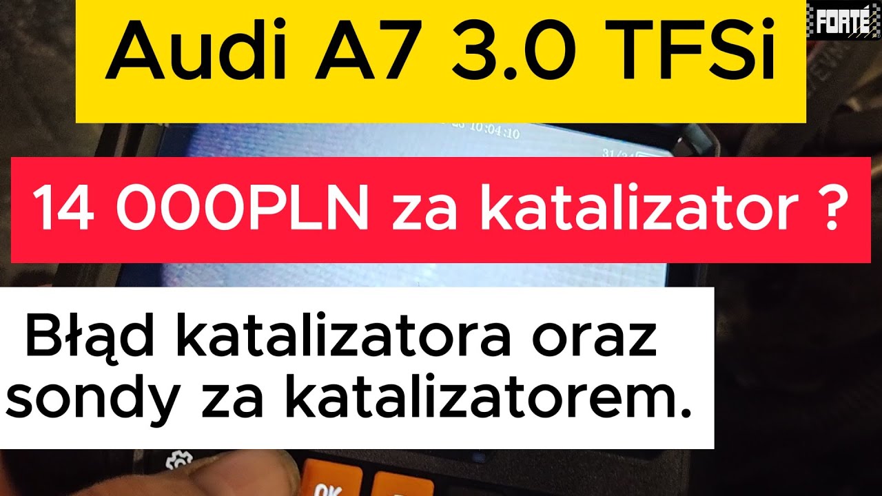 Audi A7 3.0 TFSi błąd katalizatora oraz sondy za katalizatorem. Catalytic converter inside #rommie