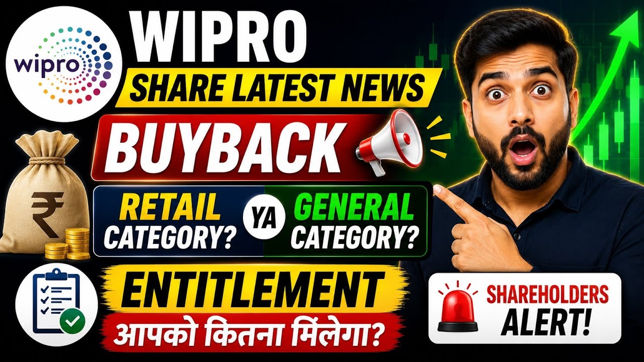 Wipro Share Latest News Today 🔥 Wipro Buyback | Retail Category Ya General Category? | Share Update