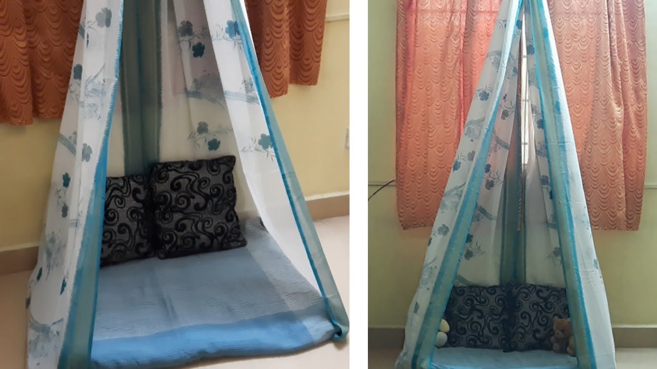 Kids Tent House within 10 minutes using saree without Quilt|3 different ideas |Beautiful Tent House