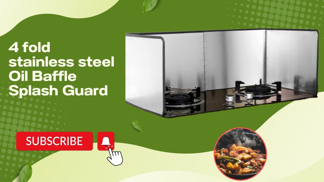 Stainless Steel Oil Baffle Splash Shield Guard for Kitchen Gas Stove Oil Proof for Kitchen Wall