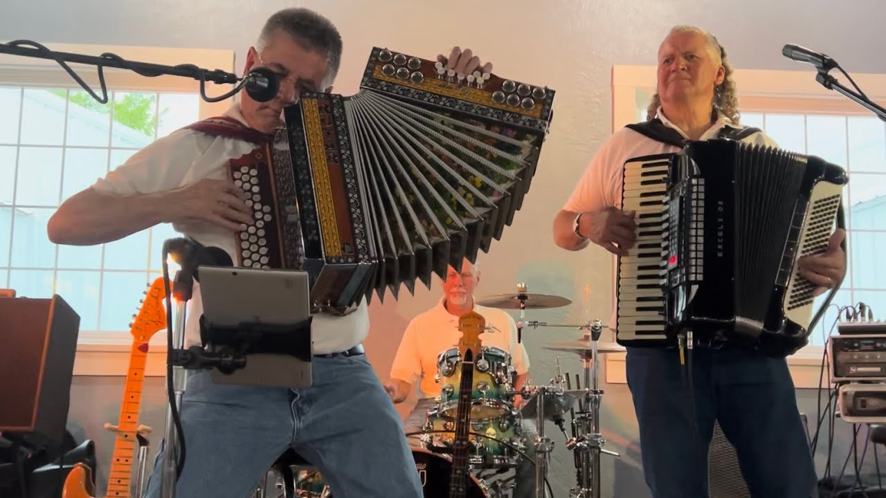 Johnny Zibert JR, accordion, George Barberich, banjo, button box. Rick Dulling drums. at Gay Parita