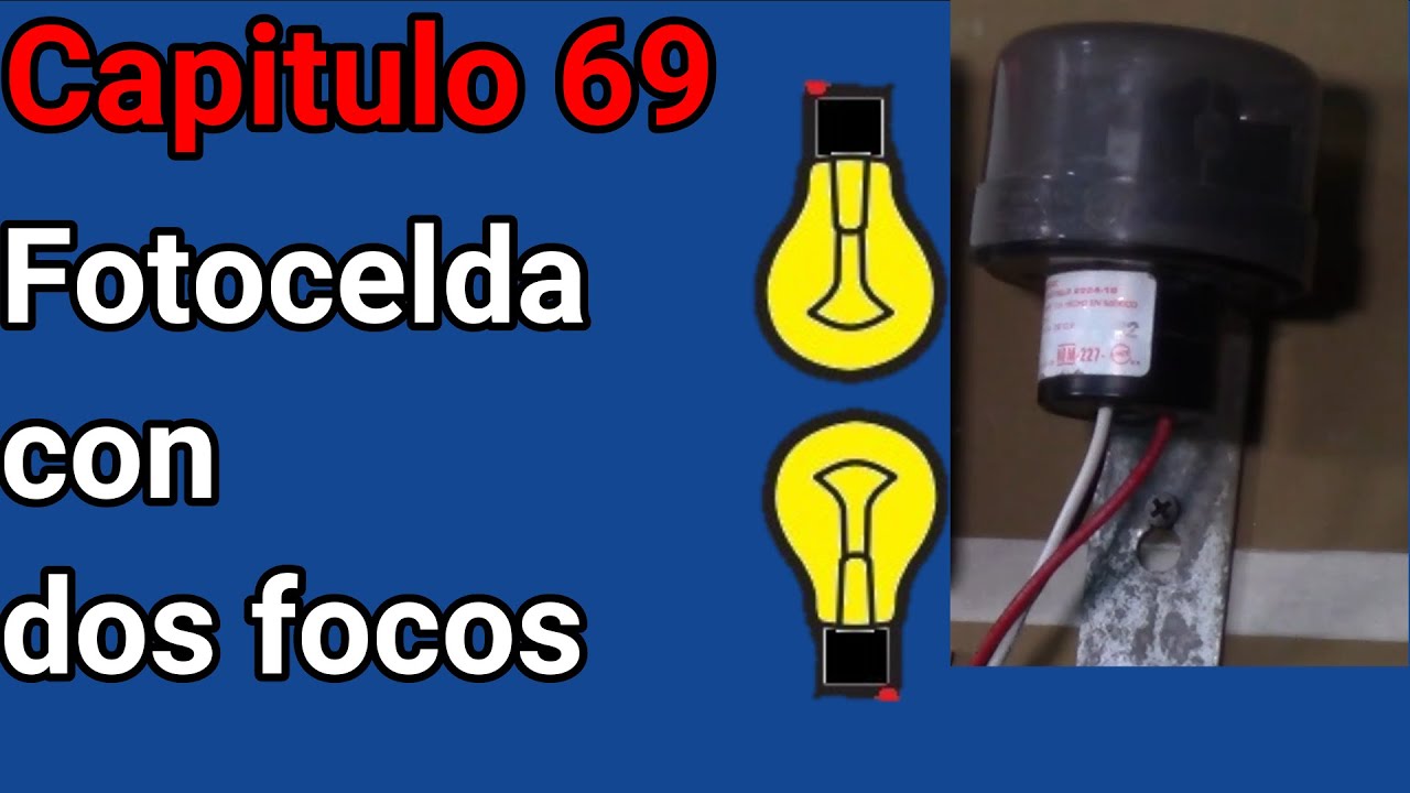 Como conectar una fotocelda con dos lamparas Curso de una instalacion electrica capitulo 69