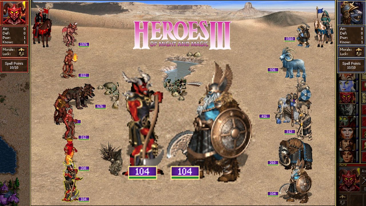 Heroes 3 COMBAT One year growth Inferno vs Bulwark HoTA 1.8