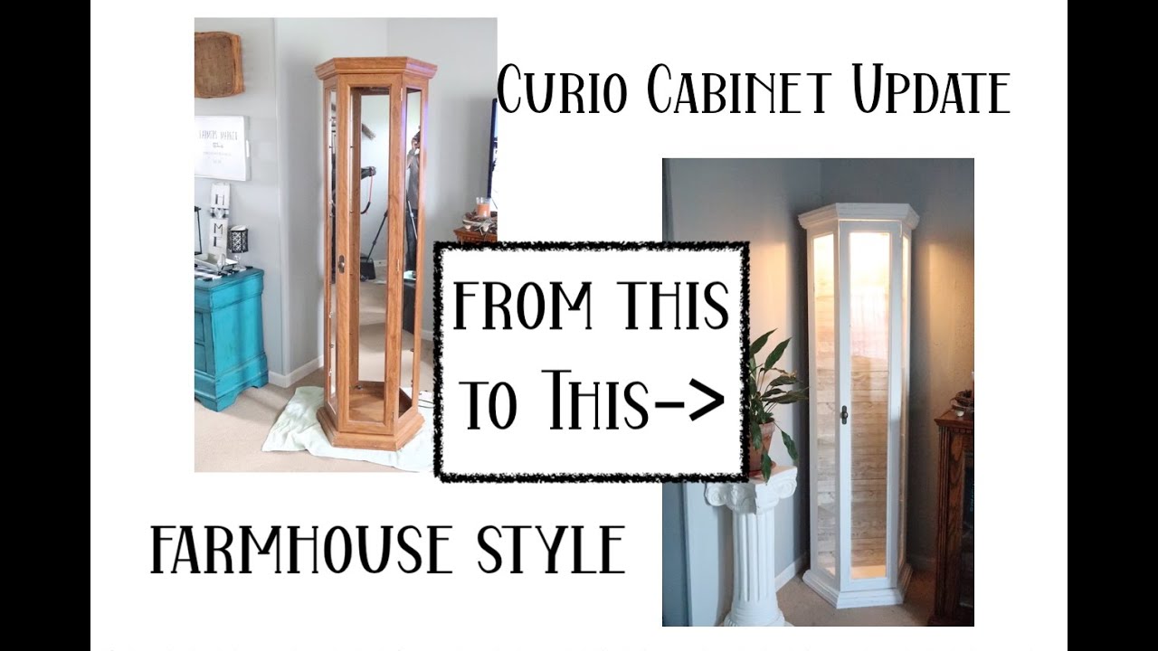 DIY Project Updating a Curio Cabinet to Farmhouse Style // ClutteredCorkBoard