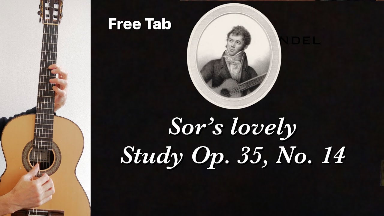 Study Op. 35, No. 14 (F. Sor) Sheet and Tab, Tutorial