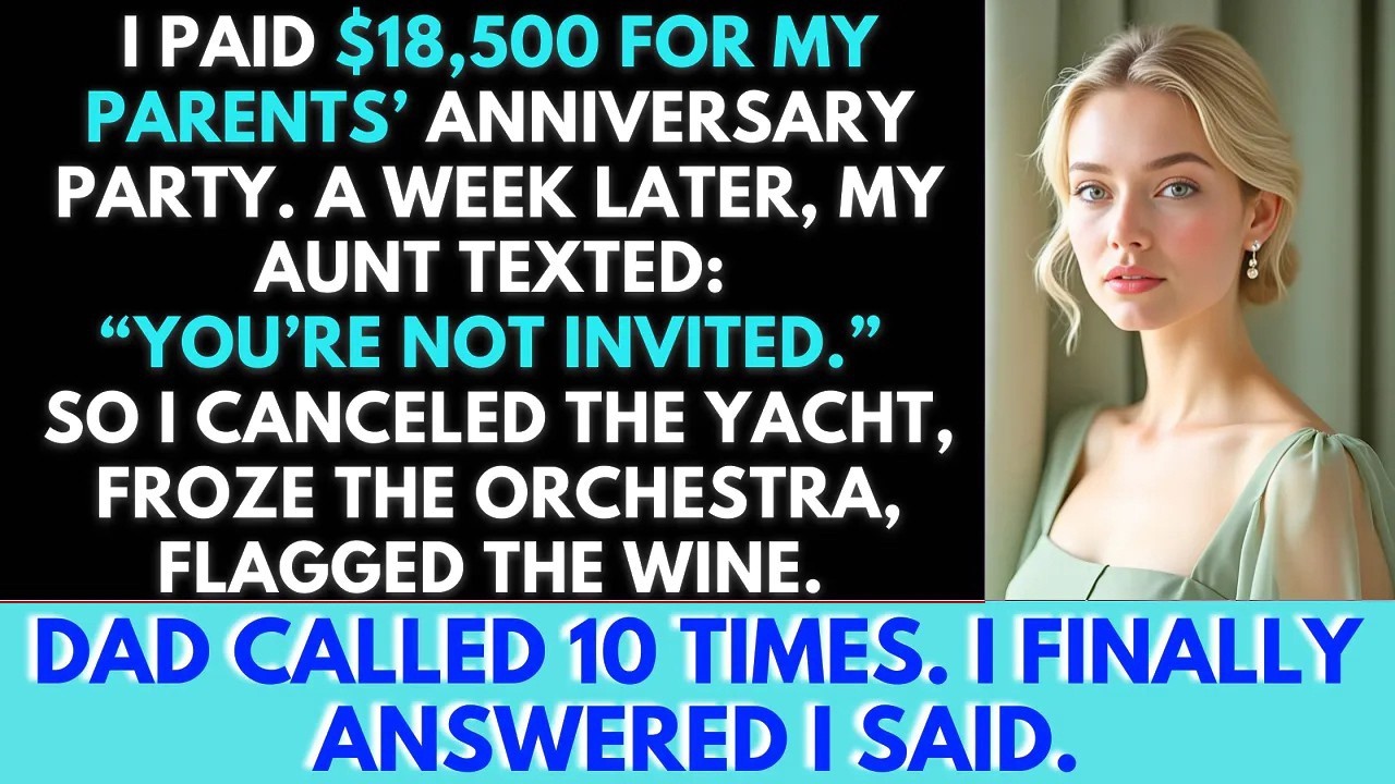 I Paid $18,500 Toward My Parents&rsquo; Anniversary Party  Yacht, Live Orchestra, Wine  A Week Later&hellip;