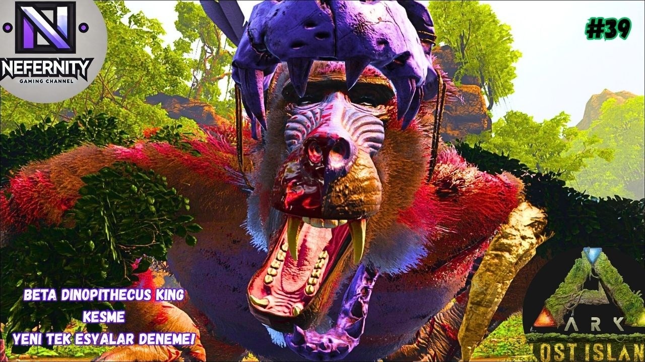 Beta Dinopithecus King Kesme Ve Yeni Tek Eşyalar Üretme! Ark: Survival Evolved | Lost Island #39