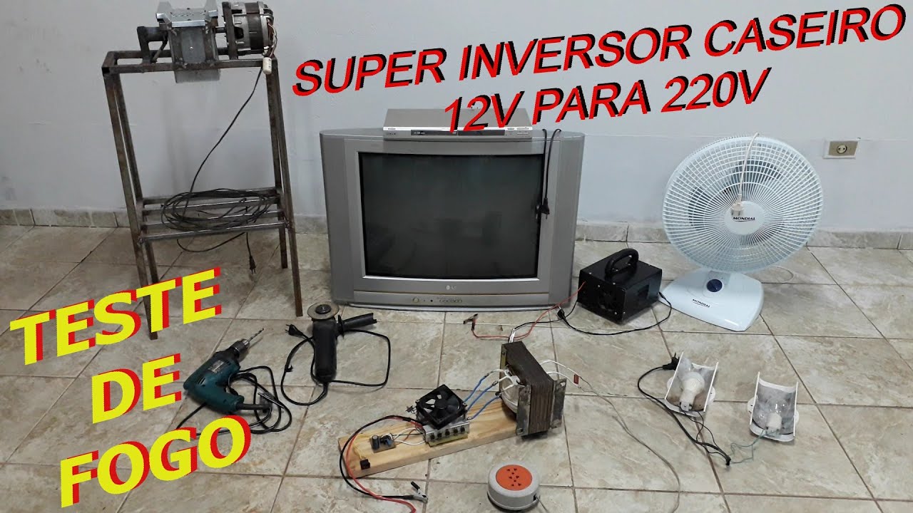 Inversor caseiro onda quadrada 60hz (TESTE)